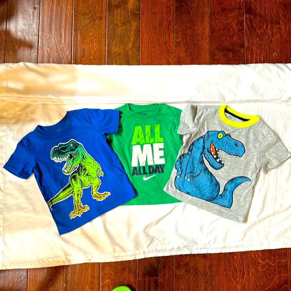 Five - Size 3T Boys T-Shirts - Cotton - (4) Short Sleeves & (1) Long Sle…